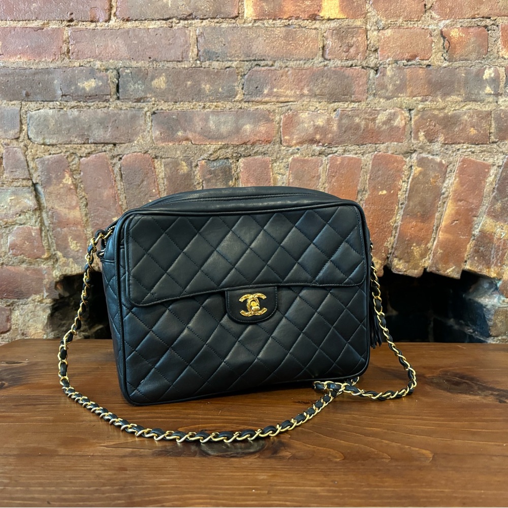 Chanel large camera bag with turn lock